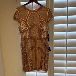 Lulu's Gold Bronze Sequin Dress